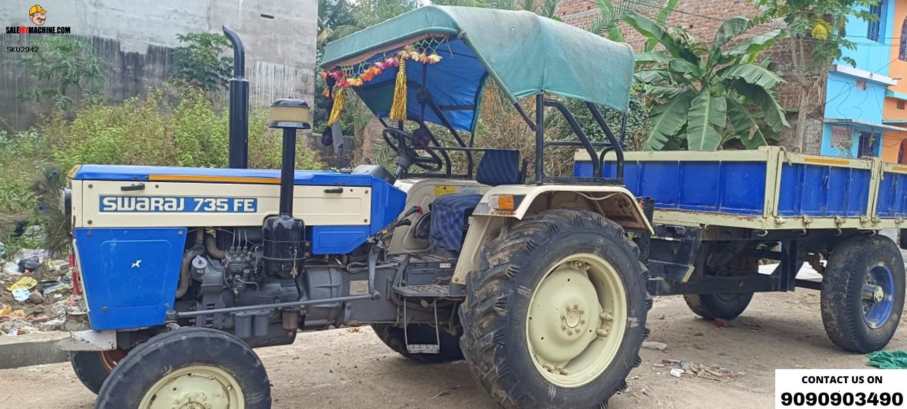 SWARAJ TRACTOR WITH TROLLEY